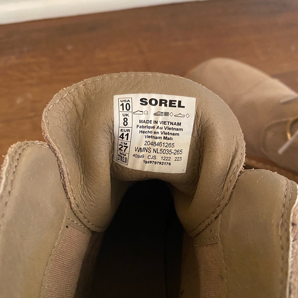 Sorel Women's Lace-Up Suede Boots in Light Taupe - Picture 6 of 6